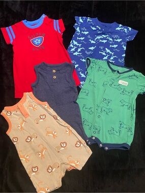 Multiples Baby Rompers & Jumpsuits - Red, Blue, Green, Tan, Navy